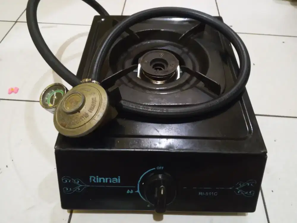 Kompor gas Rinnai 1 tungku + selang regulator