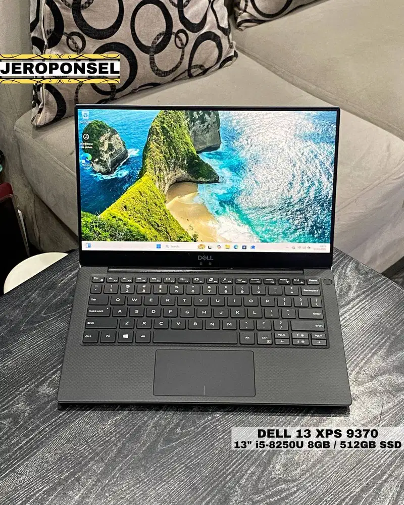 DELL 13 XPS 9370 i5-8250U 8GB / 512GB MULUS ORIGINAL GARANSI BATTERY N