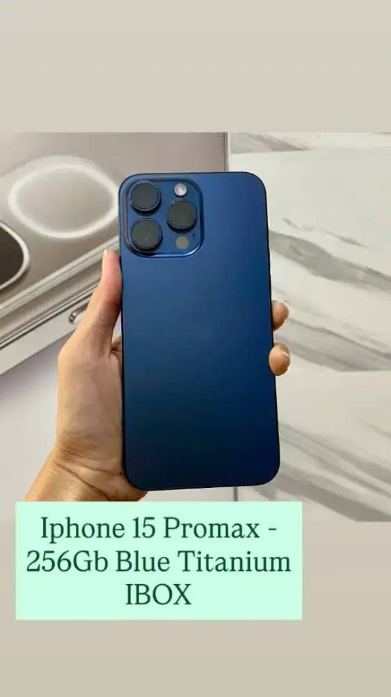 Iphone 15 promax 256gb blue ibox .