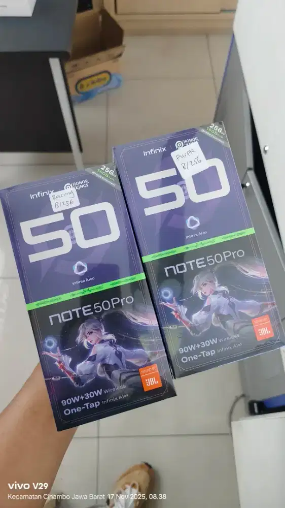Infinix NOTE 50 PRO 8+8/256gb AMOLED baru spesial promo
