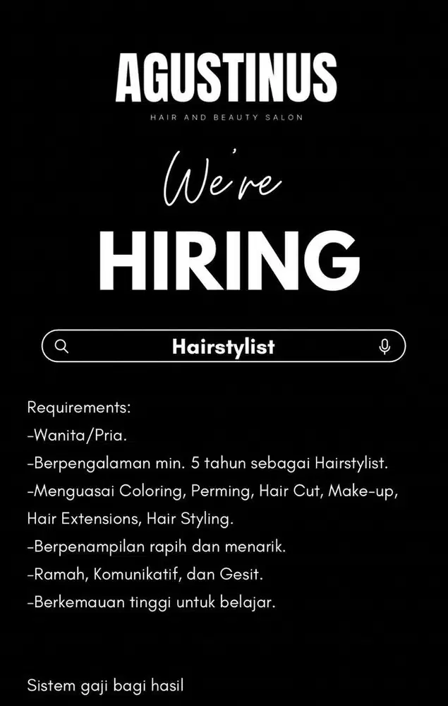 LOWONGAN KERJA SALON