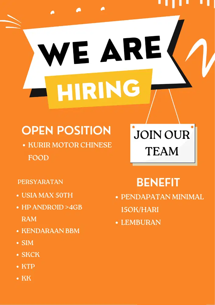 kurir makanan chinese