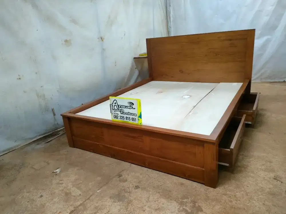 Tempat tidur minimalis dipan minimalis full kayu jati