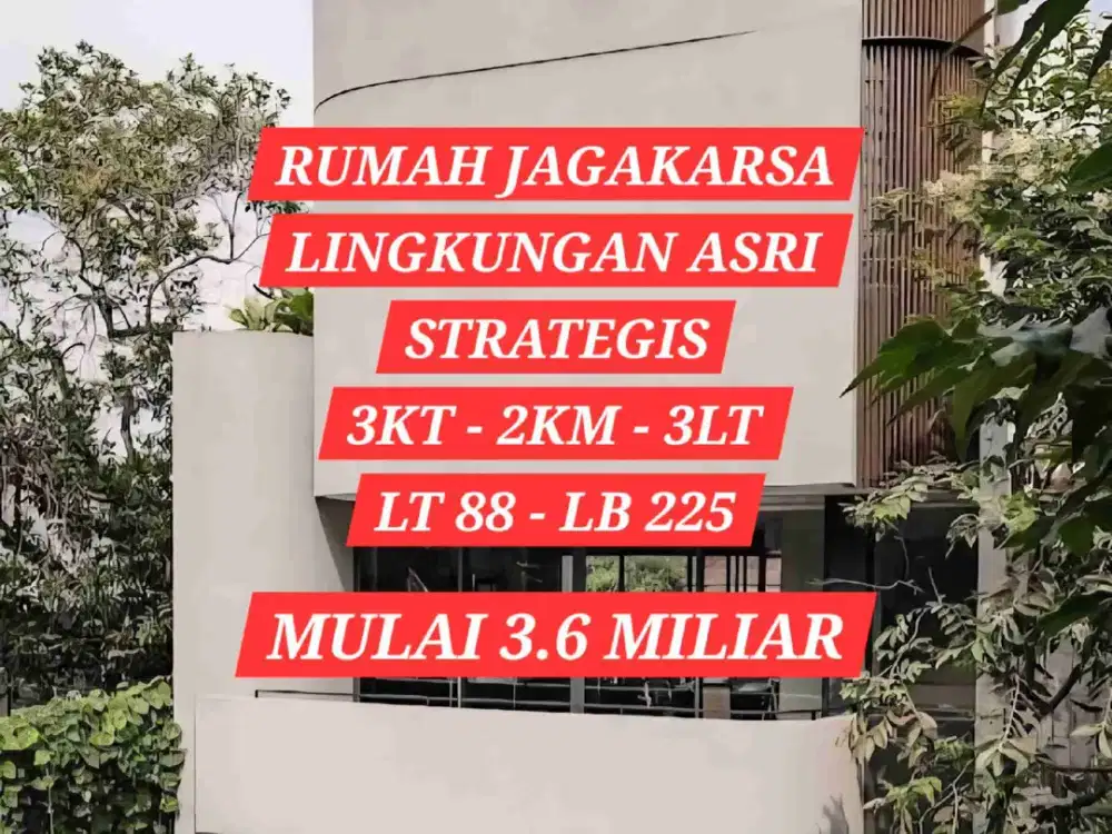 RUMAH DIJUAL DI JAGAKARSA JAKARTA SELATAN
