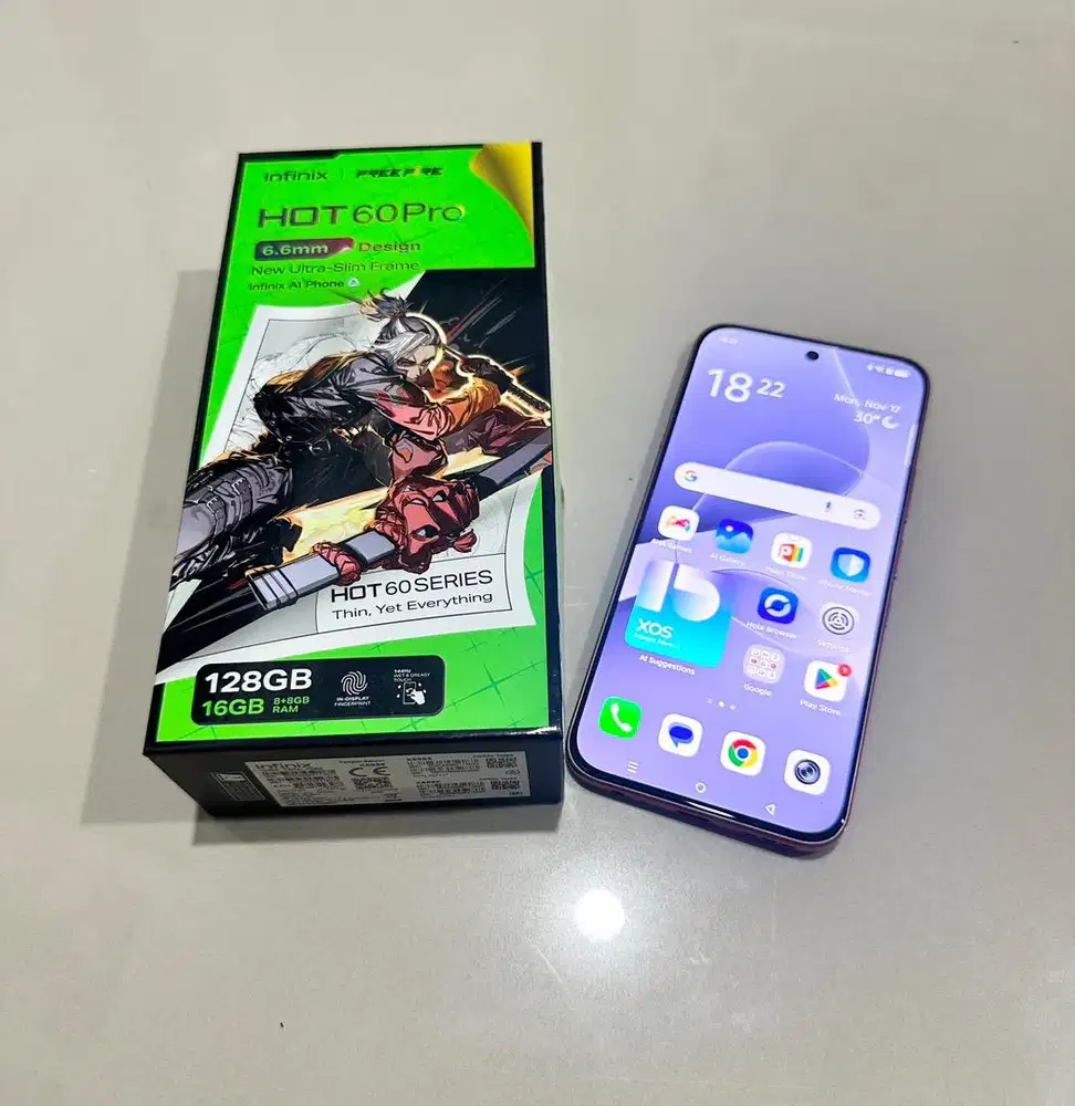 Infinix Hot 60 Pro 8/128Gb Mulus Fullset Masih Garansi