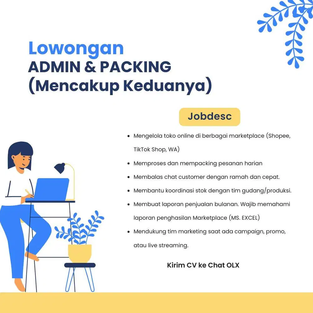 ADMIN + PACKING (MENCAKUP KEDUANYA)