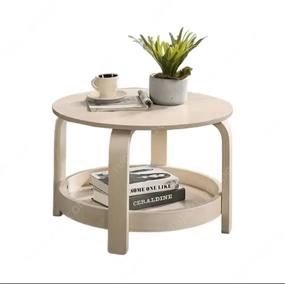 Informa Milie Meja Tamu Round - Cokelat Oak