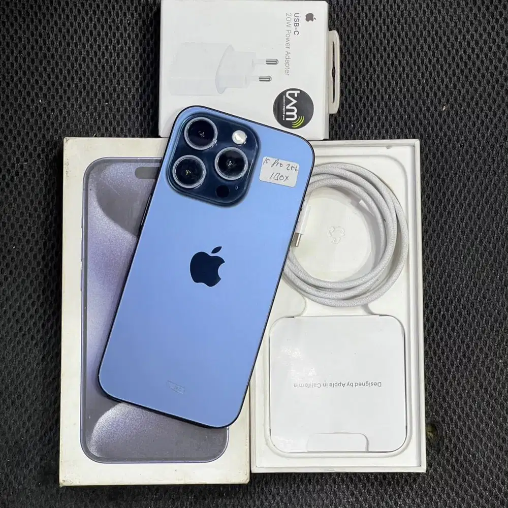 iphone 15 pro 256gb ibox Pa/a fullset original mulus like new