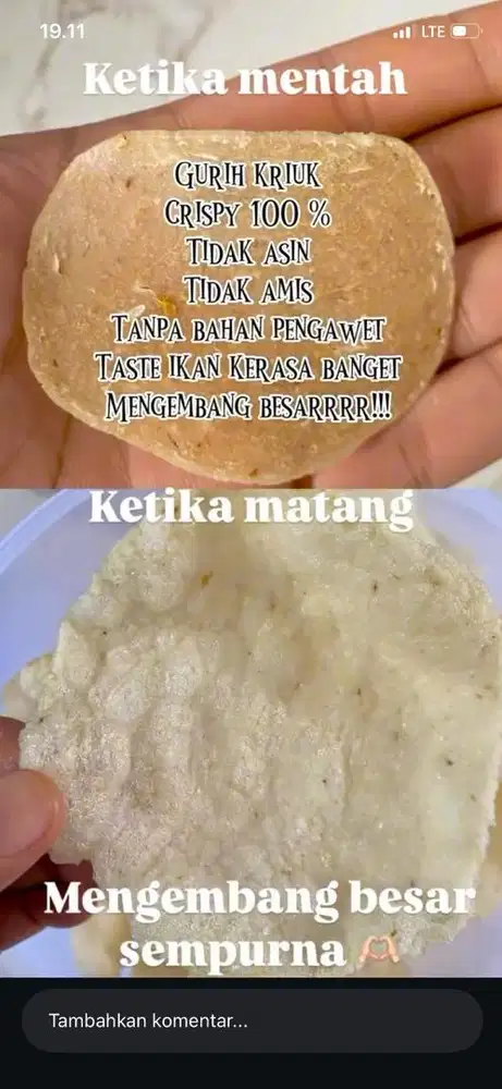Kerupuk ikan fresh tenggiri