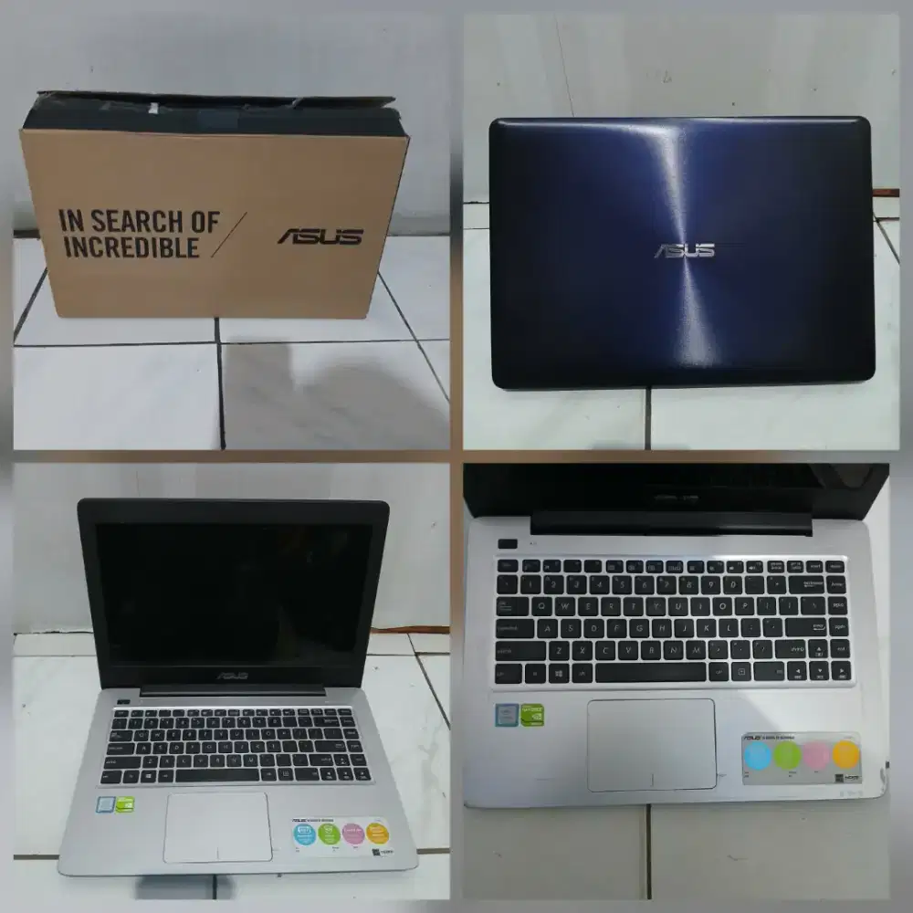 Laptop Notebook asus x456 i5 gen7 Fullset