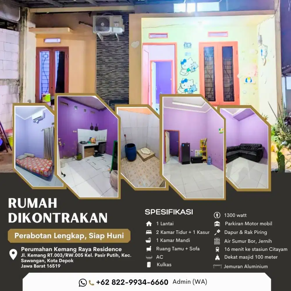 Disewakan Rumah 45/60 Tahunan