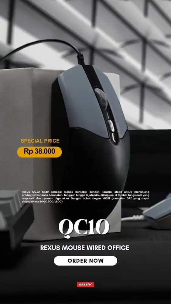 Rexus Mouse Wired Office QC10