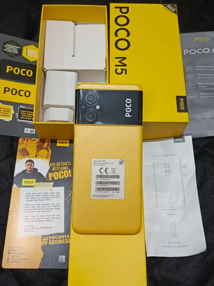 Poco M5 Nfc 4+4/128 Fullset Ori