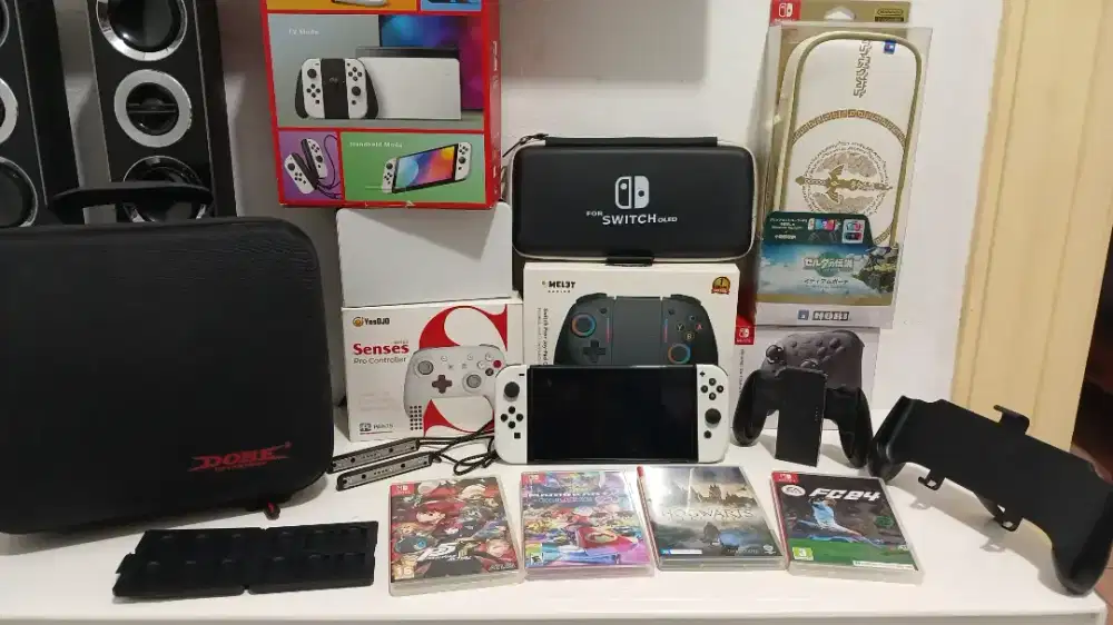 Nintendo Switch Oled Full set beserta aksesoris tambahan