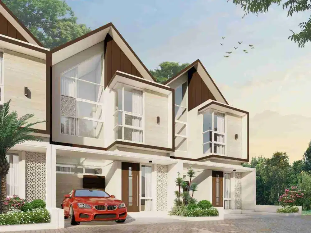 Rumah cluster di Cibiru Bandung 2 lantai murah strategis 1 km ke kampus UPI dan UIN dekat exit tol Cileunyi Bandung