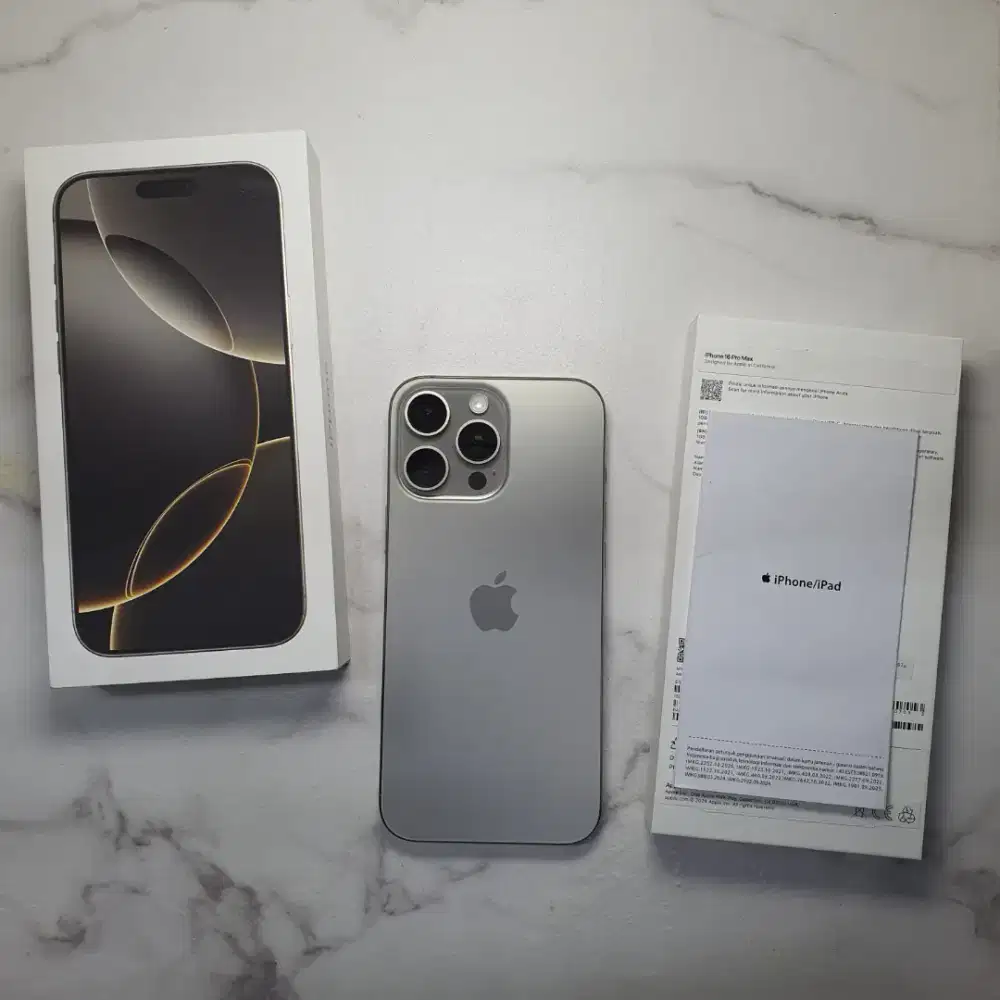 iPhone 16 Pro Max 512 Natural Titanium Garansi IBOX
