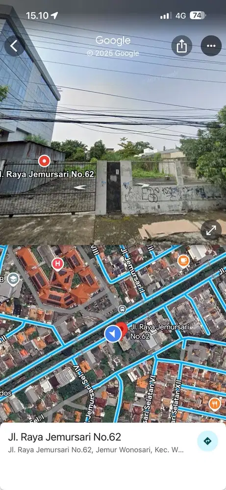 DISEWAKAN MURAH KOMERSIAL AREA RAYA JEMURSARI! LOKASI STRATEGIS POL!