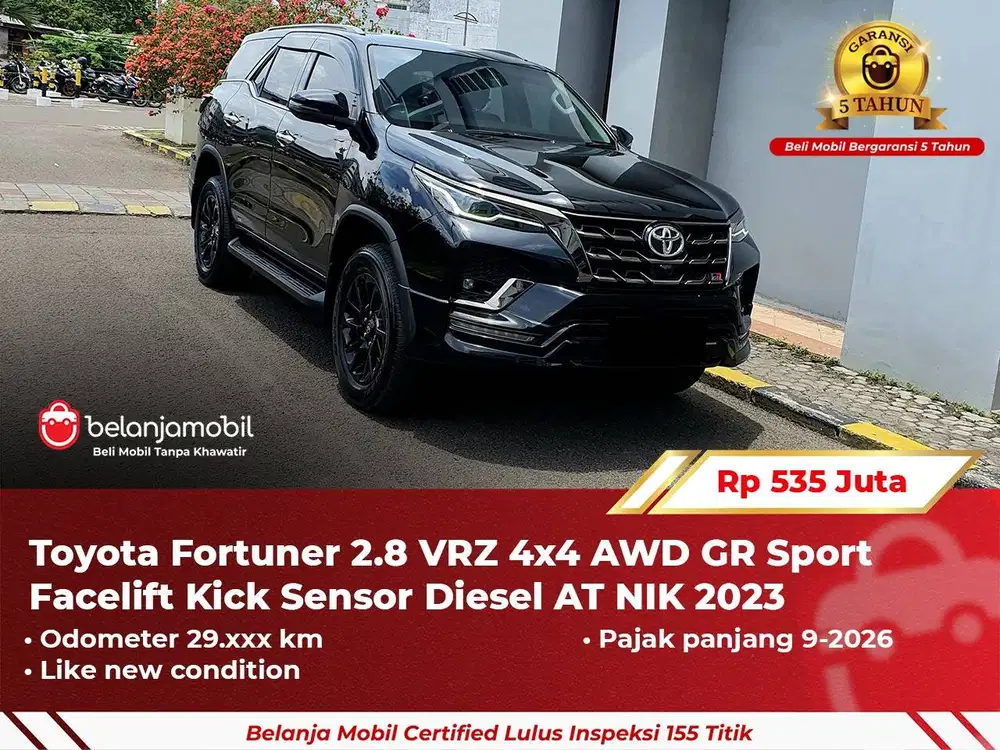 [ 4x4 ] Toyota Fortuner 2.8 VRZ AWD GR Sport Facelift Diesel 2023/2024