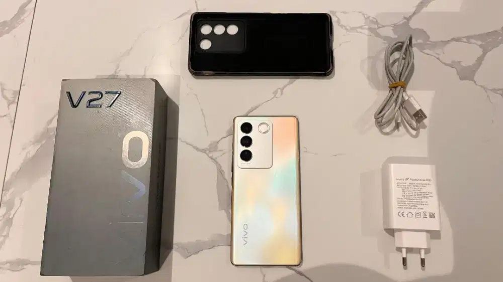Vivo V27 5G Flowing Gold RAM 8GB Internal 256GB Fullset Mulus No Minus