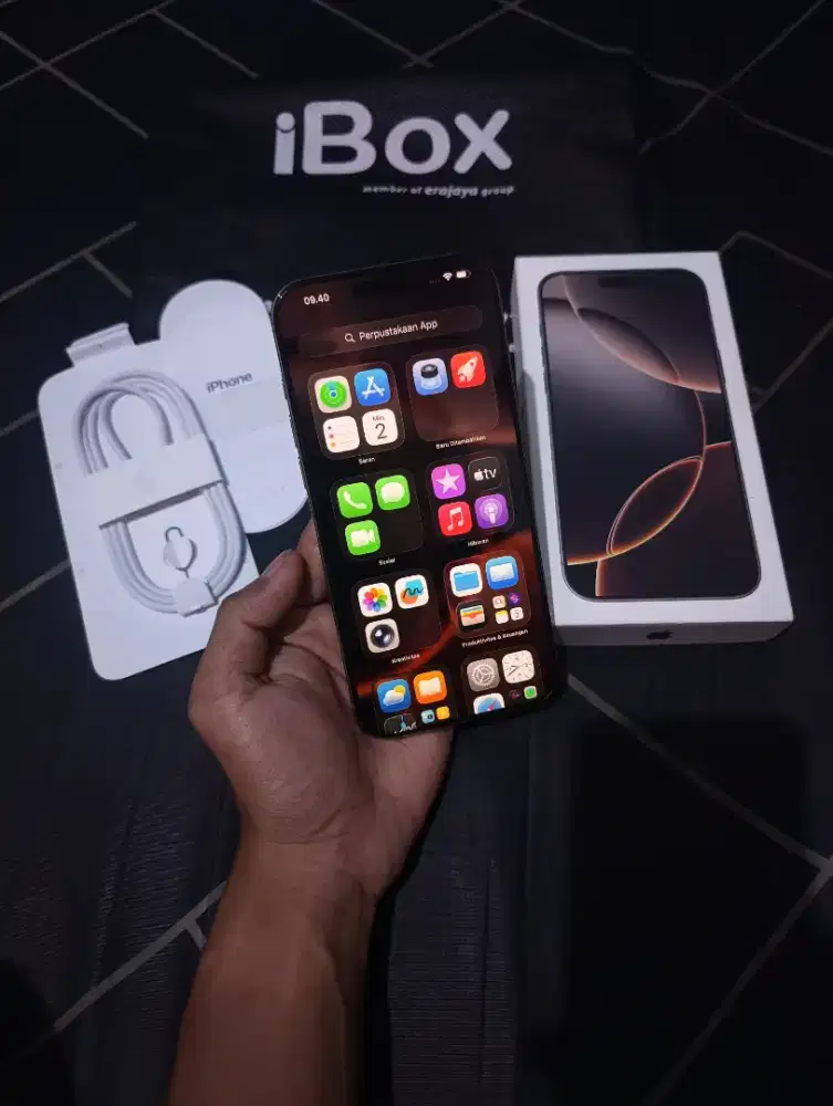 Murah iphone 16 pro max ibox bh 100 terawat lengkap garansi Indonesia