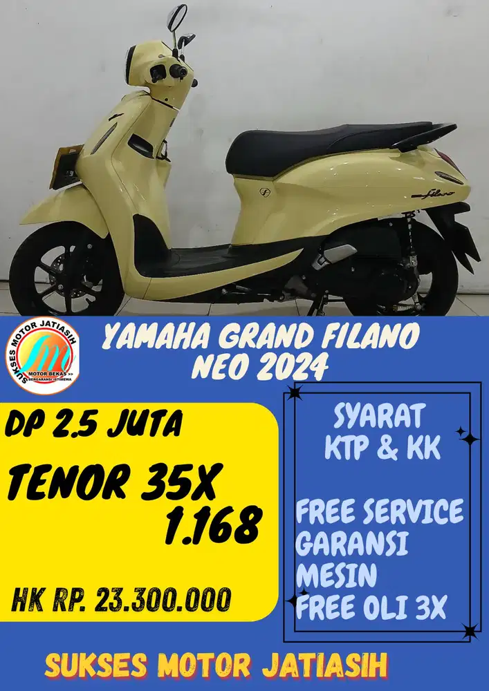 DAPATKAN SERIES GRAND FILANO NEO 2024 DP 2.5 JUTA BISA CASH/KREDIT