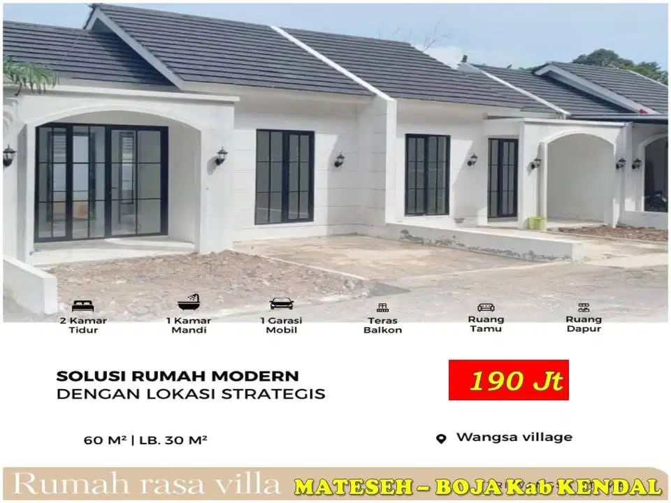 Rumah Baru, Murah, Minimalis Modern di Mateseh Boja Kendal (Siap Huni)