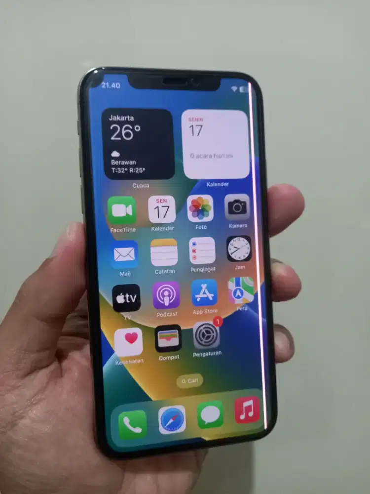 IPhone XS Gold 64Gb Lte Ex Inter Fullset ada minus dibaca