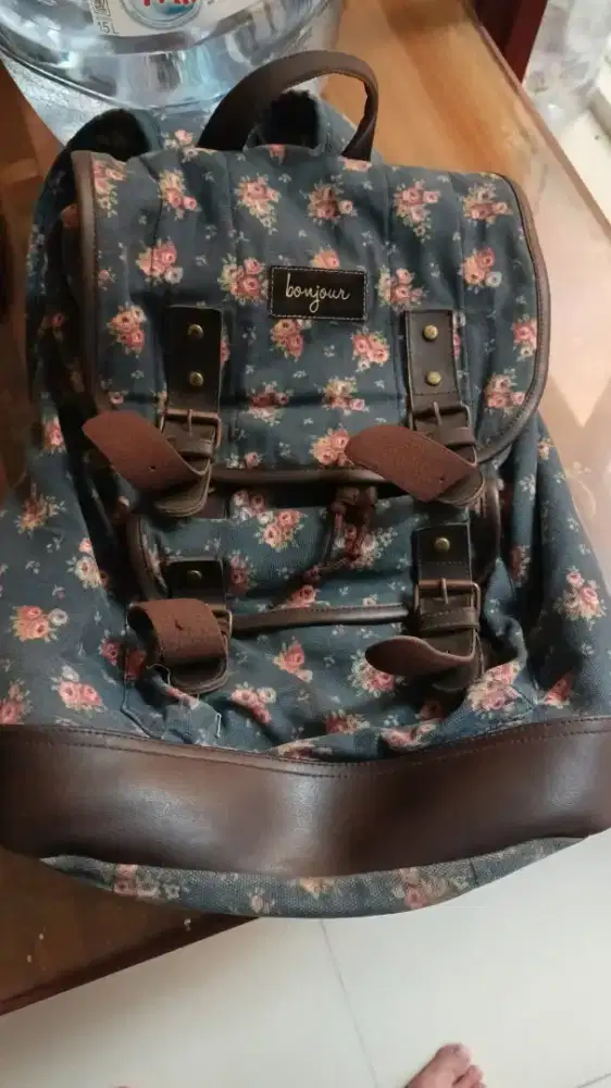 Tas Ransel Motif Bunga