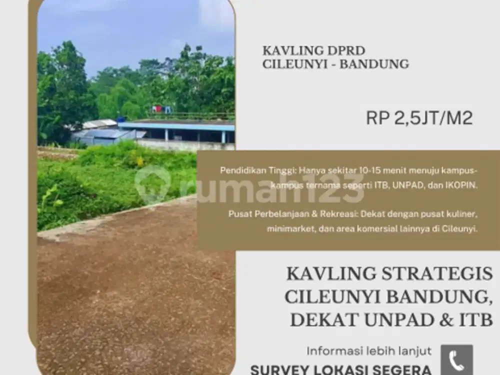UNIT PAMUNGKAS DI CILEUNYI! Kavling 156m² A2. Ambil Sebelum Dibooking Pihak Lain!