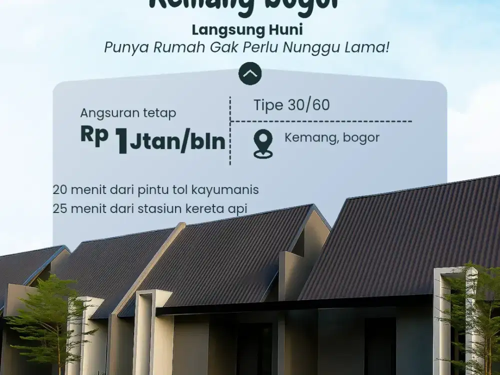 rumah subsidi lokasi strategis di Kemang bogor