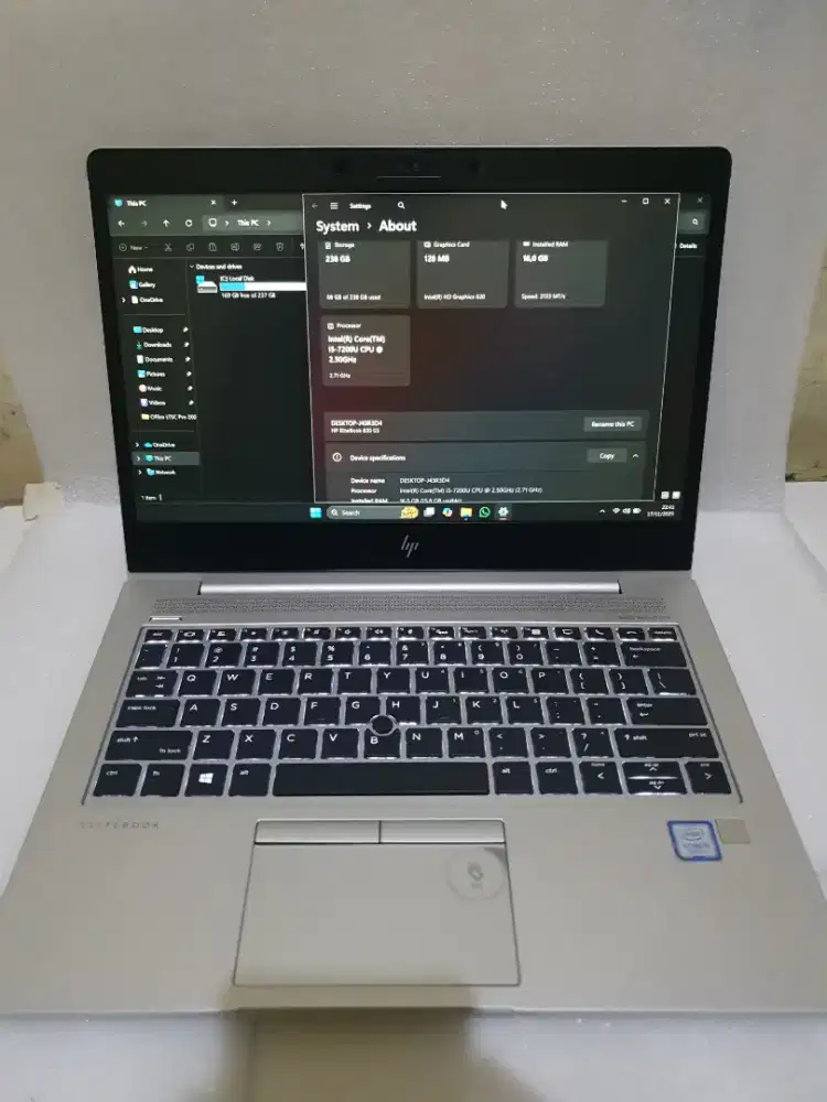 Laptop HP Elitebook 830 G5 I5 RAM 16Gb SSD 256Gb Mulus