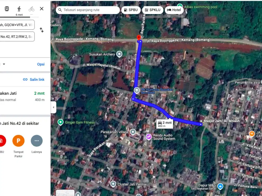 Tanah Murah Dekat Stasiun KRL dan Pintu Tol & Jalan Bomang Cibinong