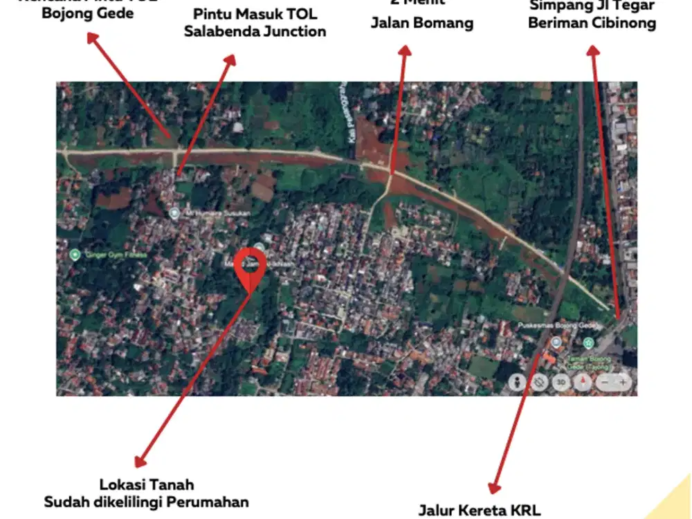 Tanah Murah Nempel Future TOL Bogor Serpong & TOL Bojong Gede Desari