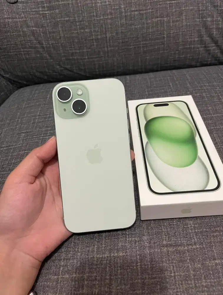 iPhone 15 128gb Green Garansi Resmi iBox Fullset Nominus