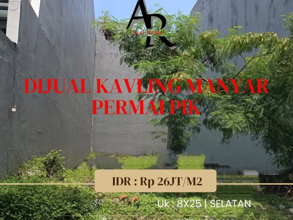 Dijual cepat kavling manyar permai pik