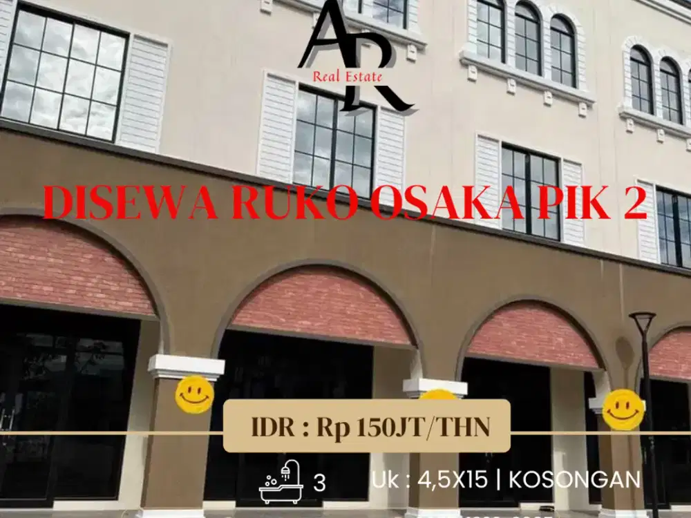 Disewakan cepat Ruko Osaka pik 2