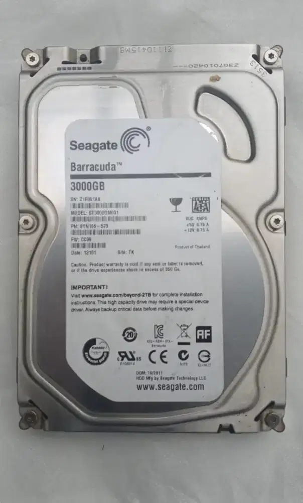 HDD PC 3000 GB [ WINDOWS 10 / 11 ] TERBARU