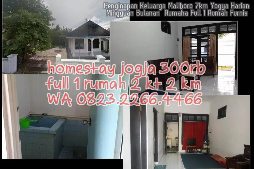 Penginapan Keluarga Maliboro 7km Yogya Harian Mingguan Bulanan  Rumaha