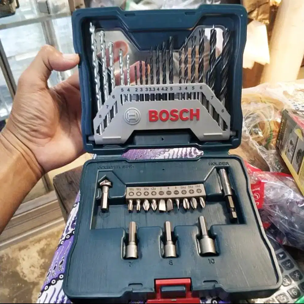 Matabor Bosch set 33 pcs lengkap untuk tembok besi kayu skala rumahan