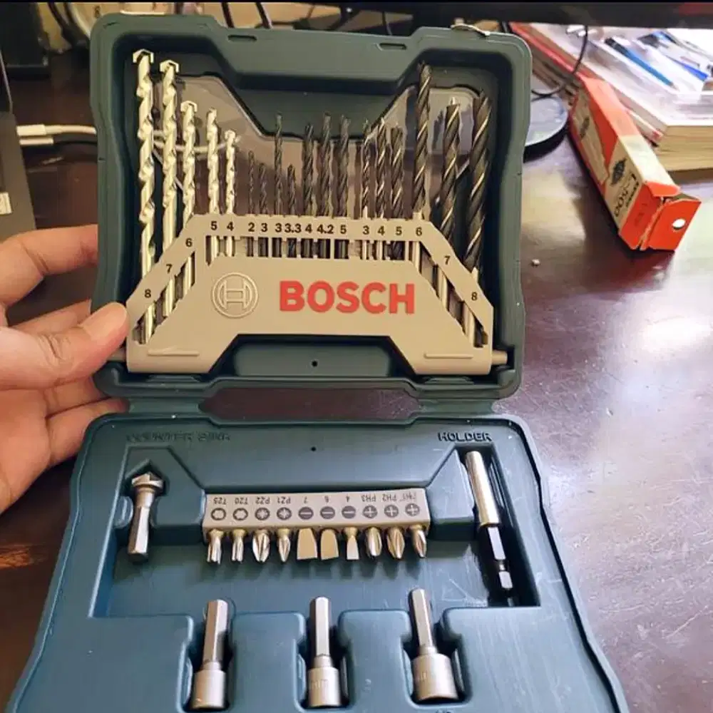 Matabor Bosch 33 pcs set tembok besi kayu mata obeng skala rumahan top