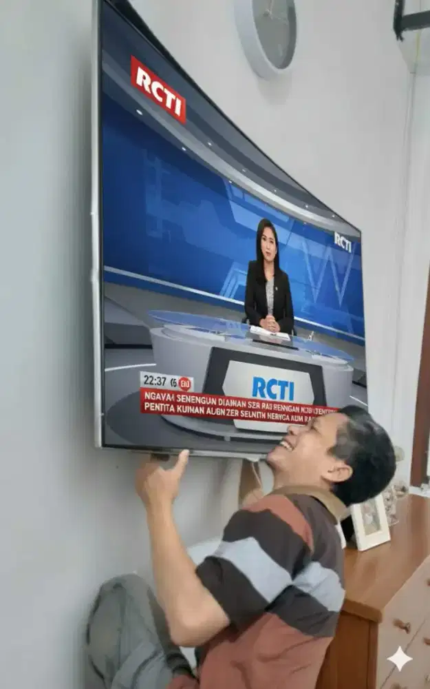 pasang & jual bracket buat gantungan tv led lcd di tembok rapih nyaman