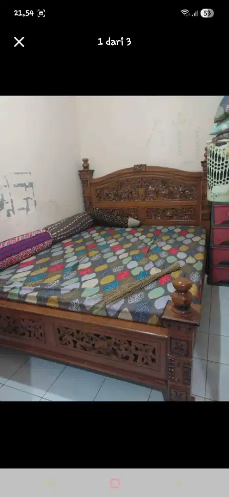 Ranjang kayu jati type Rahwana