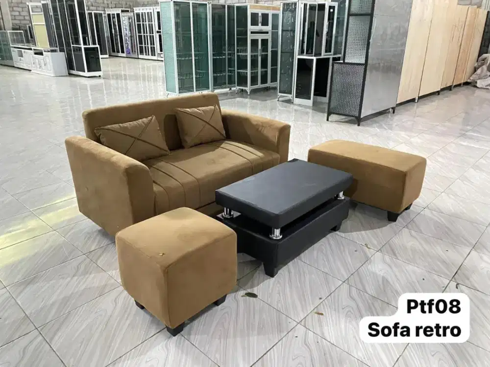 Kursi Retro Minimalis +Meja