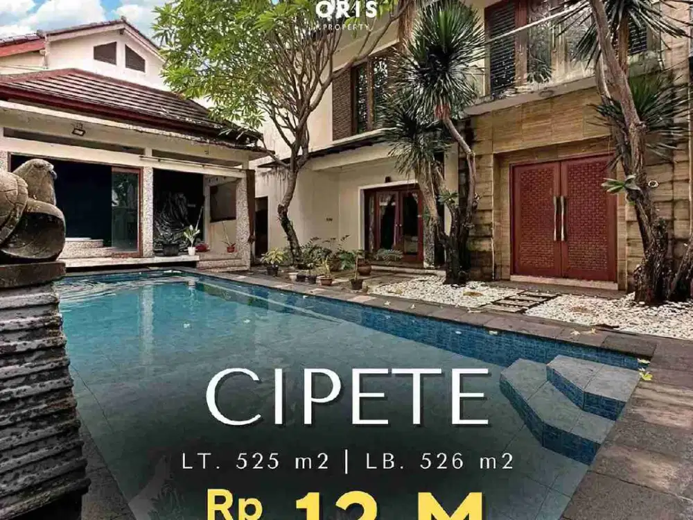 Rumah Modern Tropical Ada Swimming Pool Dlm Komplek di Cipete Jakarta Selatan