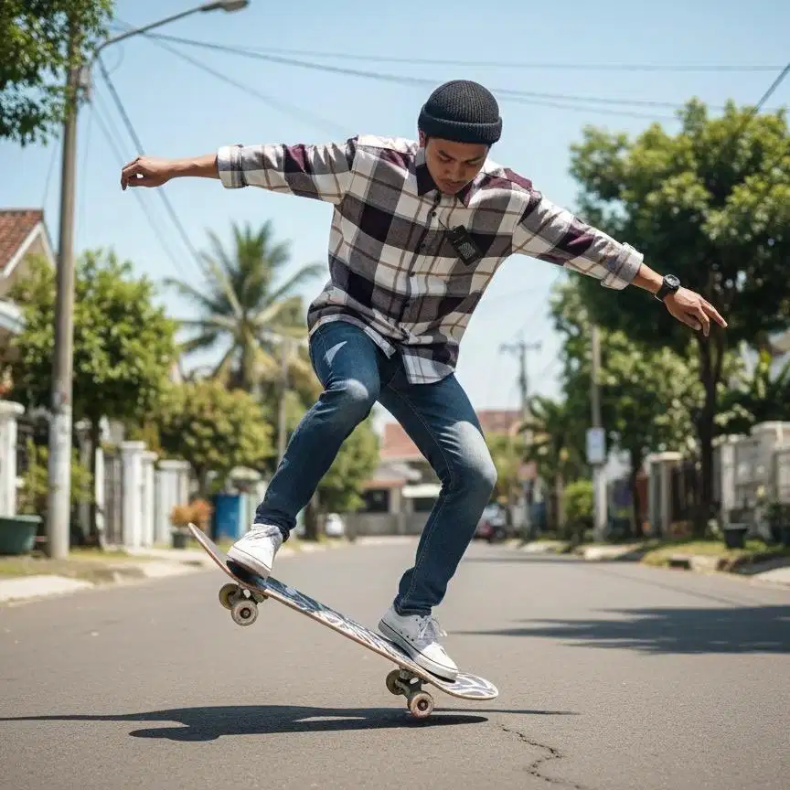 Kemeja flanel unisex murah