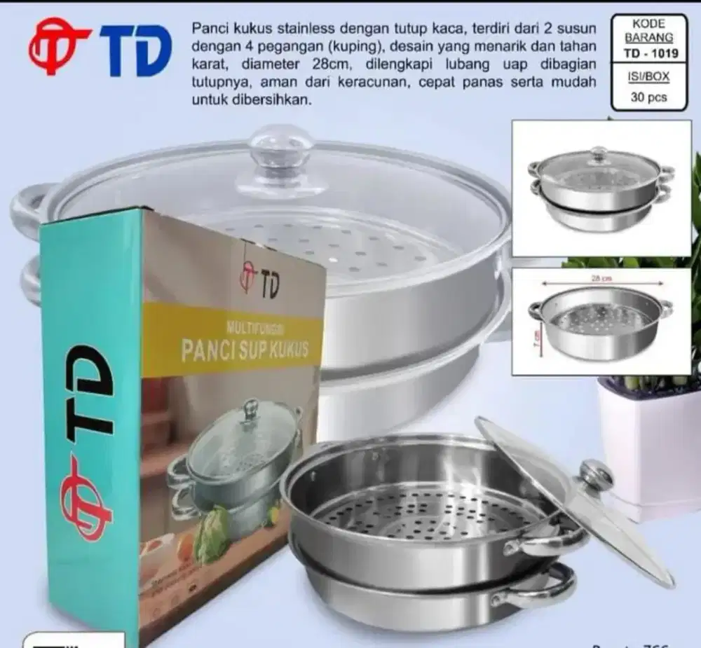 PANCI SIOMAY 2 SUSUN STAINLESS GROSIR