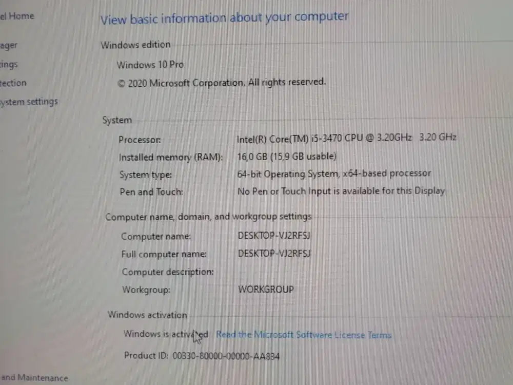 Set Pc ram 16/128ssd
