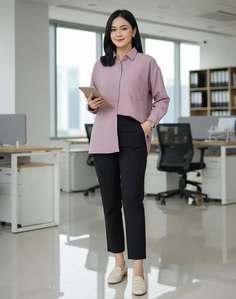 Kemeja casual cewek murah