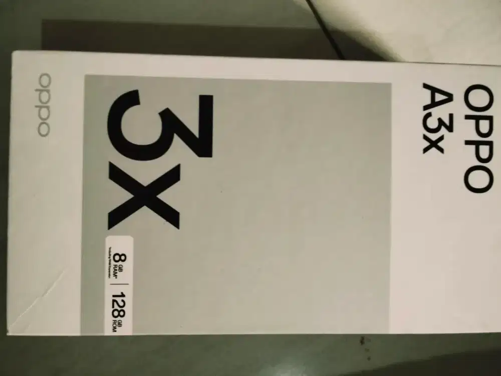 Oppo A3x ram 4+4 gb/128  masih garansi resmi Oppo Indonesia