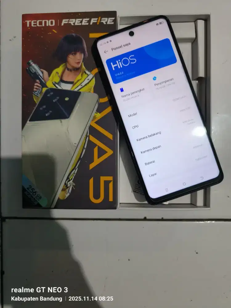 Tecno Pova 5 8+8/256GB Fullset ( Casan 18W Original )